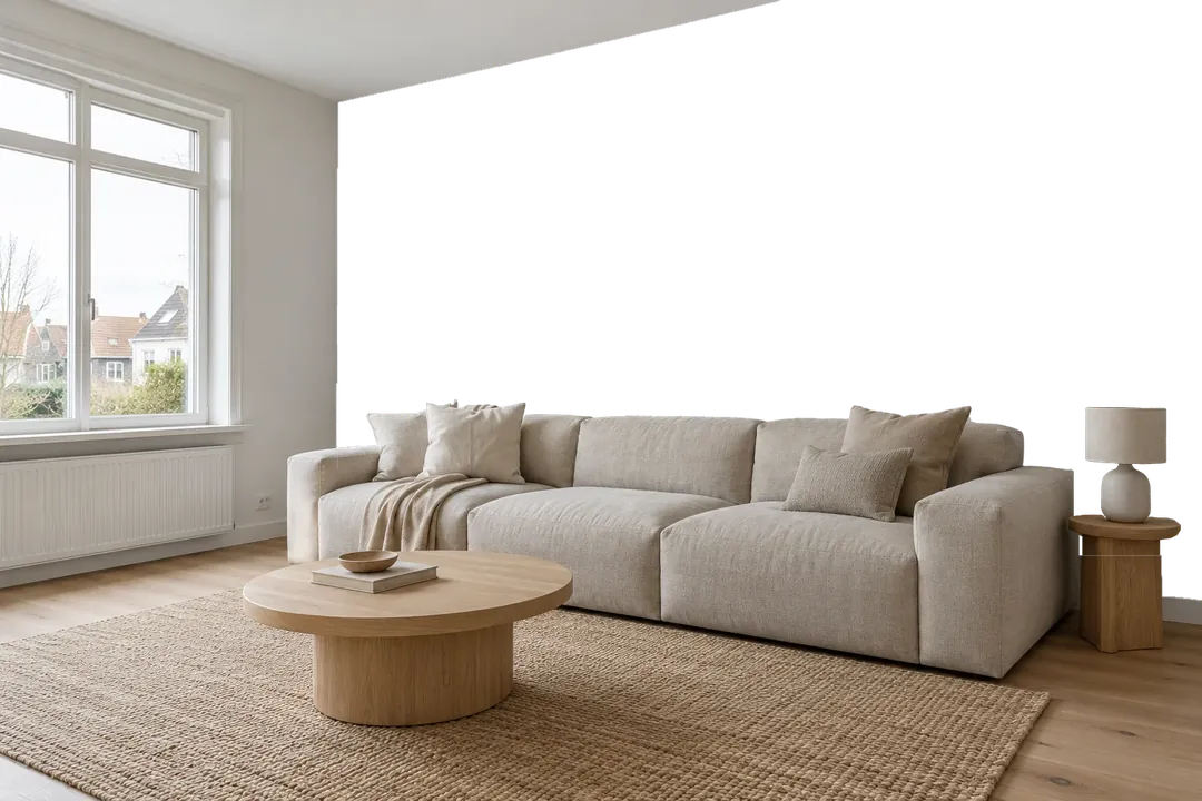  in de woonkamer, overdag